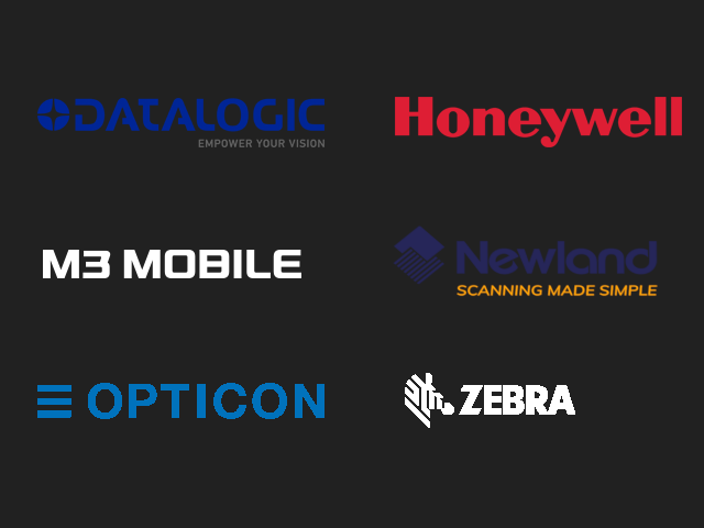 Datalogic Honeywell M3 Mobile Newland OPTICON Zebra logos