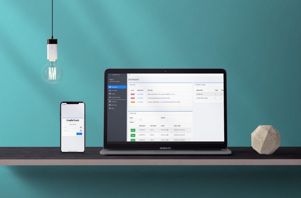 CradleTrack.com dashboard overview